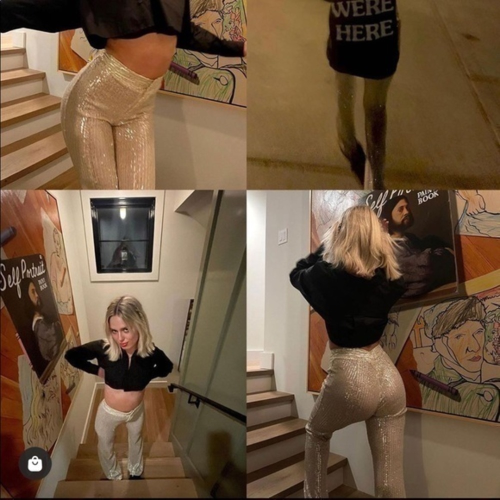 Golden sparkle pants